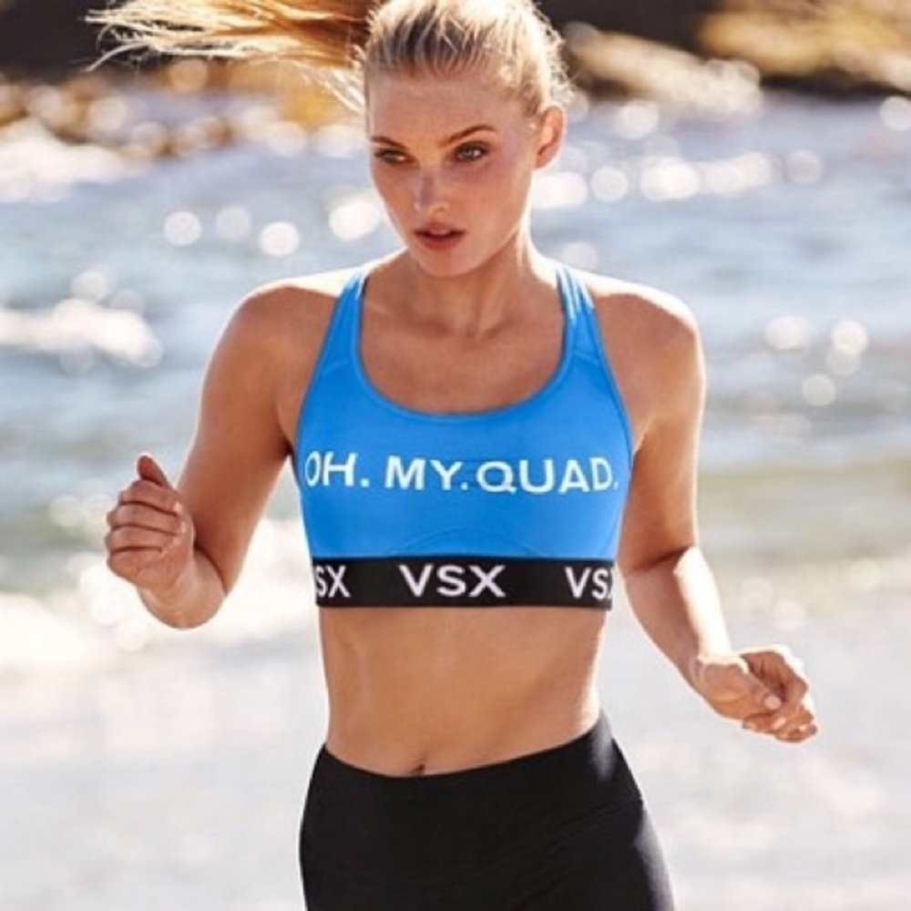 Victoria’s Secret VSX racerback sports bra, blue M
